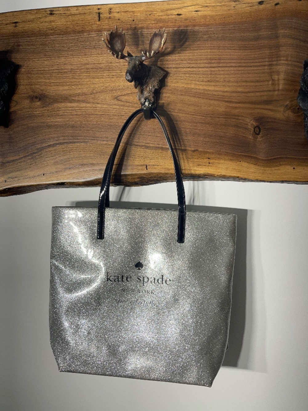 Kate Spade Silver Glitter Tote